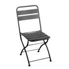 Skládací zahradní židle vyrobená výhradně z kovu - stuha Viadurini