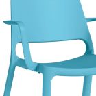 Polypropylenová jídelní židle s područkami Made in Italy, 4 kusy - Elvira Viadurini