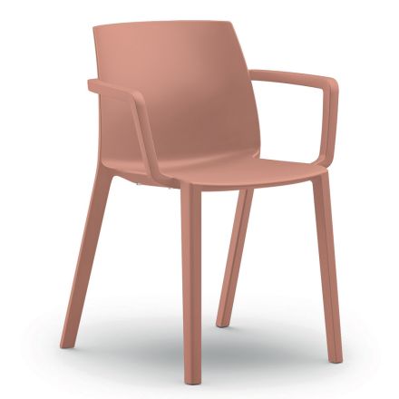 Polypropylenová jídelní židle s područkami Made in Italy, 4 kusy - Guenda Viadurini