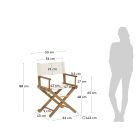 Skládací venkovní ředitelská židle ze dřeva s područkami 2 kusy - Rodolphe Viadurini