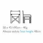 Skládací židle Director na plátně Made in Italy, 2 Pieces - Susy Viadurini