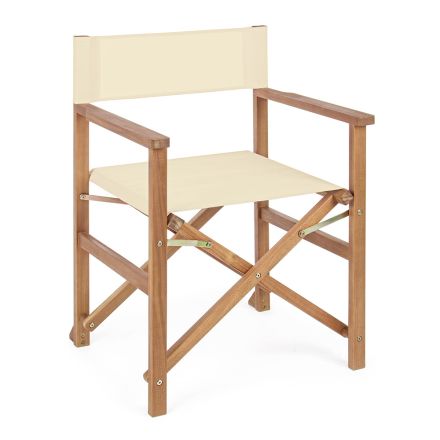 Ředitelská židle z akátového dřeva venkovního designu pro zahradu - Roxen Viadurini