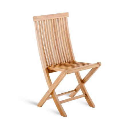 Skládací zahradní židle z teakového dřeva Made in Italy - Sleepy Viadurini