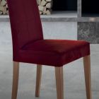 Čalouněná židle s nohami z bukového dřeva Made in Italy - Taranto Viadurini