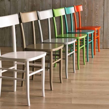 kryté židle moderní designer Stella z bukového dřeva, 4 ks Viadurini