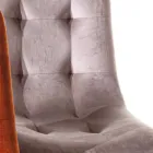 Sametová čalouněná jídelní židle odolná proti skvrnám, 4 kusy - Kylie Viadurini