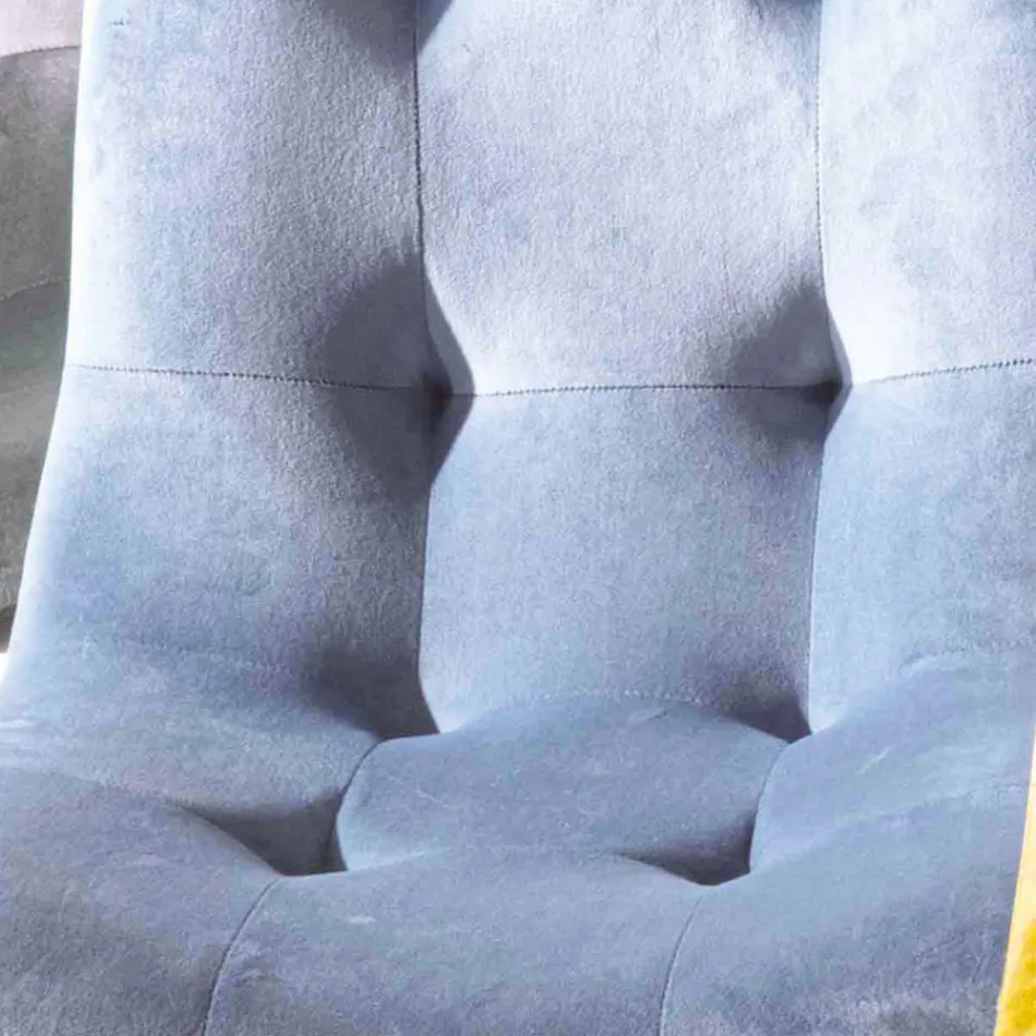 Sametová čalouněná jídelní židle odolná proti skvrnám, 4 kusy - Kylie Viadurini