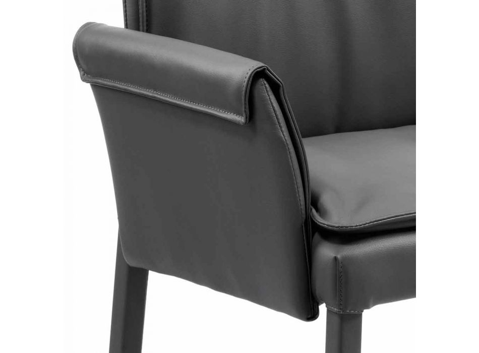 Designová jídelní židle v ekologické kůži Bessie XL, vyrobená v Itálii Viadurini