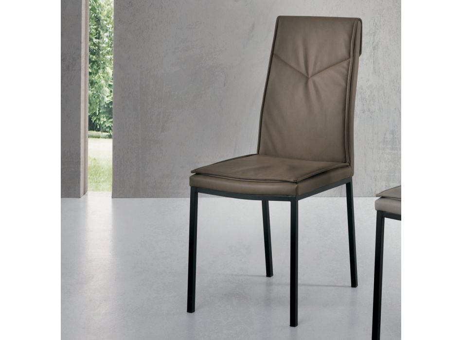 2dílná čalouněná jídelní židle z umělé kůže s kladivem - Robocop