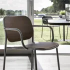 Židle do jídelny ze dřeva a kovu Made in Italy 2 kusy - Saffia Viadurini