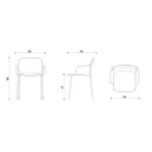 Židle do jídelny ze dřeva a kovu Made in Italy 2 kusy - Saffia Viadurini