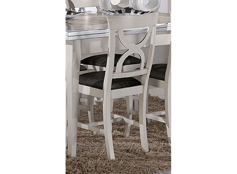 Židle do jídelny v klasickém stylu ze dřeva a látky Made in Italy - Helisa Viadurini