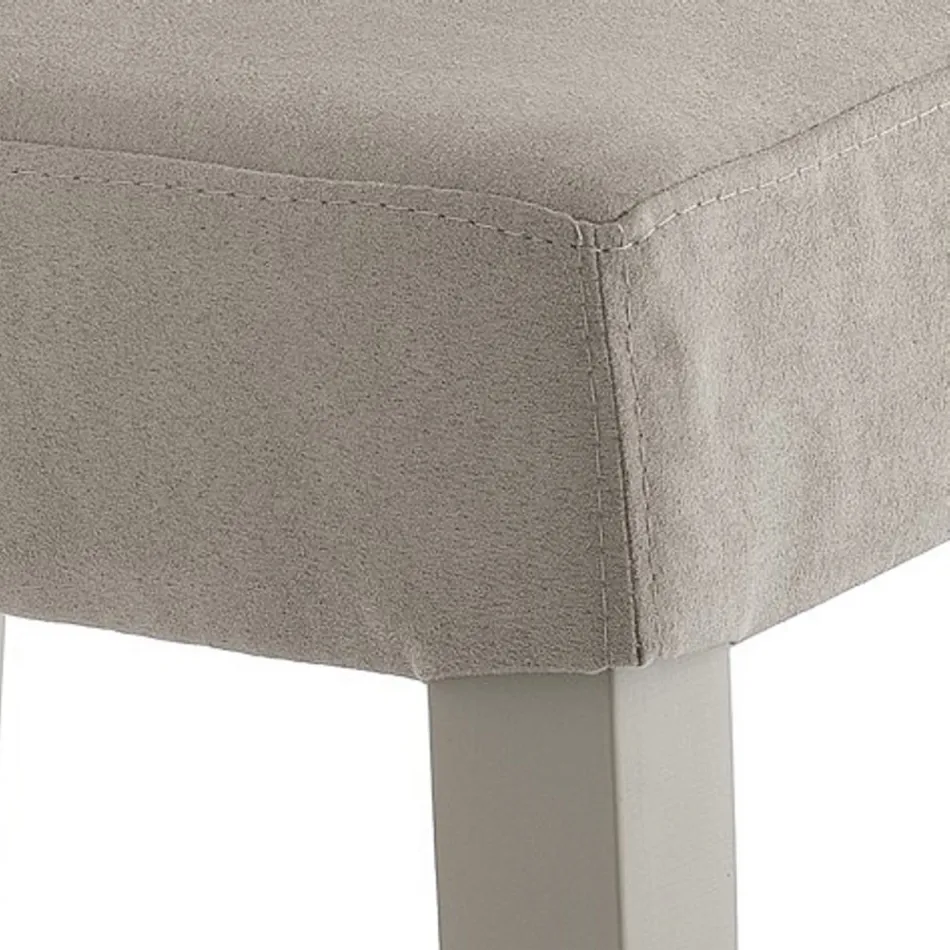 Židle do jídelny z mikrovlákna a dřeva Made in Italy 2 kusy - Simonella Viadurini