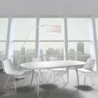 Židle do jídelny z kůže, polypropylenu a kovu 2 kusy - Renella Viadurini