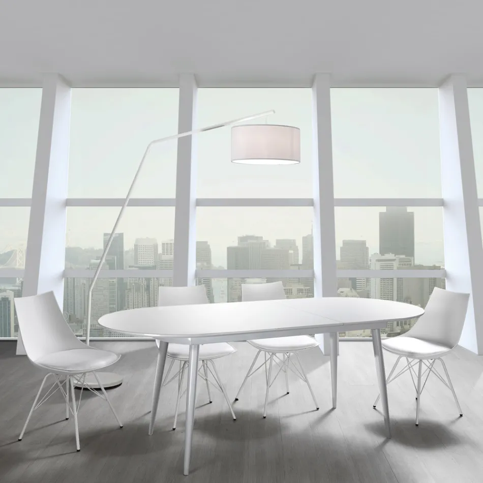 Židle do jídelny z kůže, polypropylenu a kovu 2 kusy - Renella Viadurini