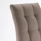 Židle do jídelny ze syntetické kůže a chromovaného kovu 4 kusy - Molise Viadurini