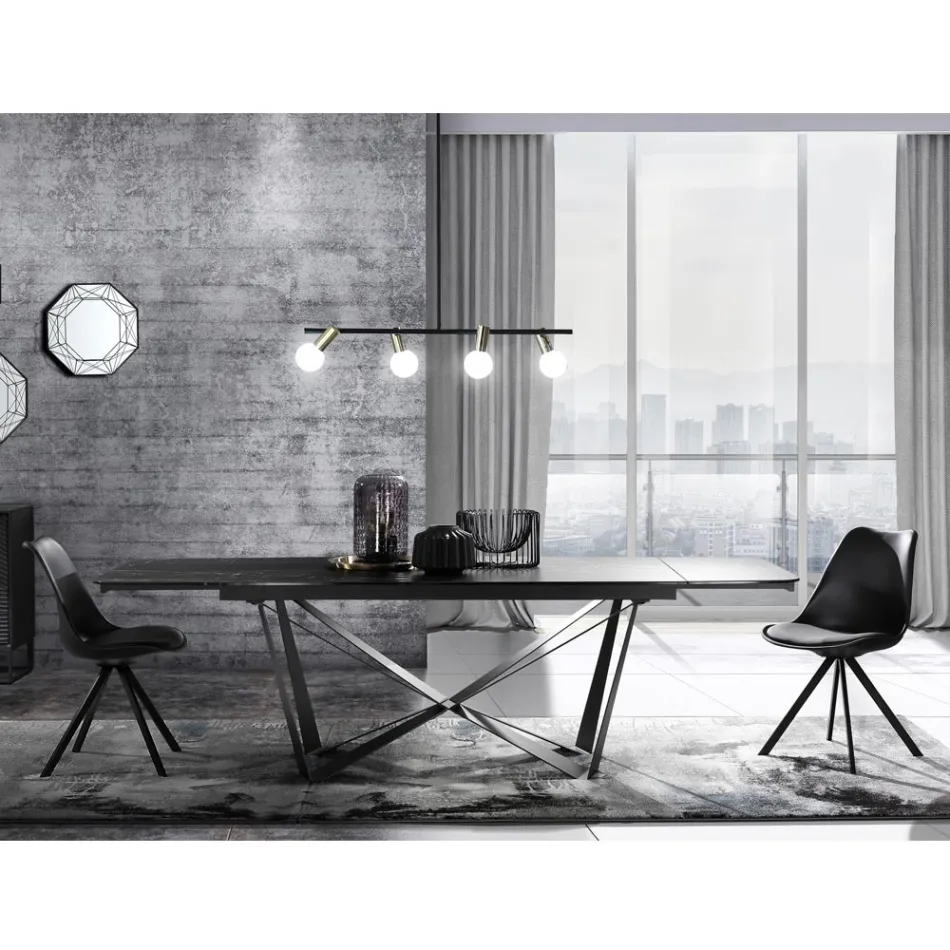 Židle do jídelny ze syntetické kůže a polypropylenu 4 kusy - Shakira Viadurini