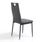 Židle do jídelny ze staré syntetické kůže 4 kusy - Cassandra Viadurini