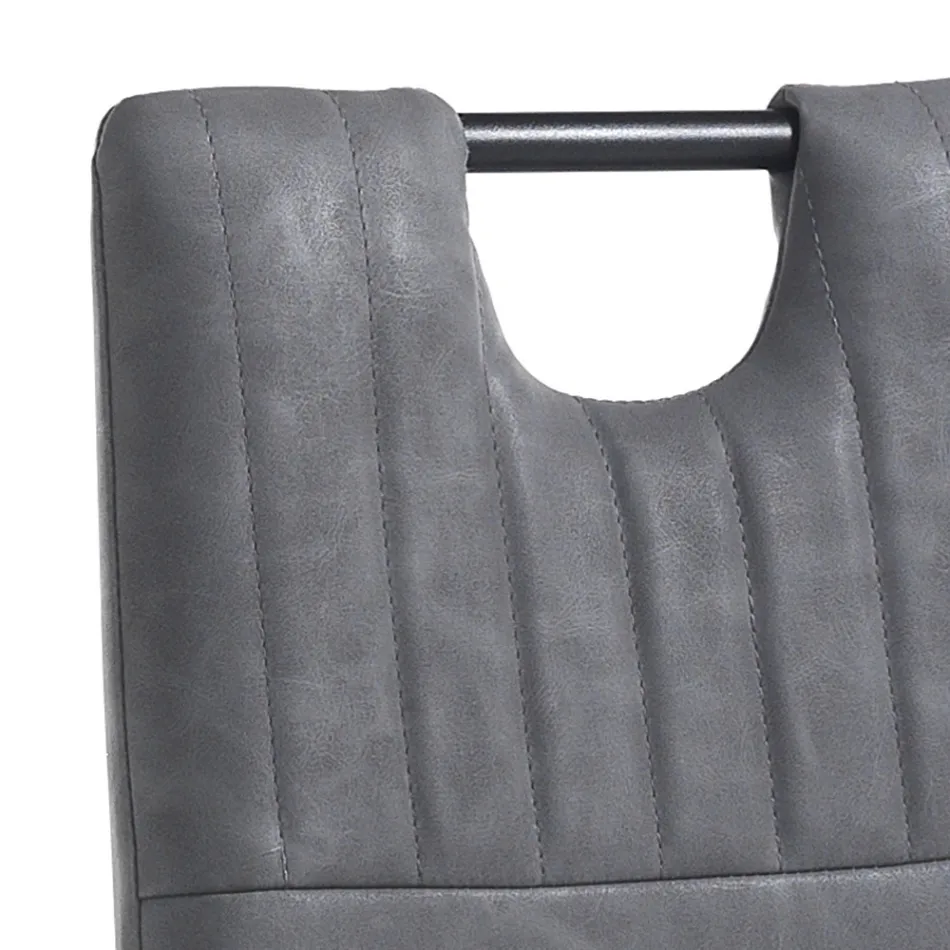 Židle do jídelny ze staré syntetické kůže 4 kusy - Cassandra Viadurini