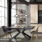 Židle do jídelny z polypropylenu a syntetické kůže 4 kusy - Chira Viadurini