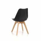 Jídelní židle z Pvc a dřeva s koženkovým sedákem, 4 kusy - odborné znalosti Viadurini