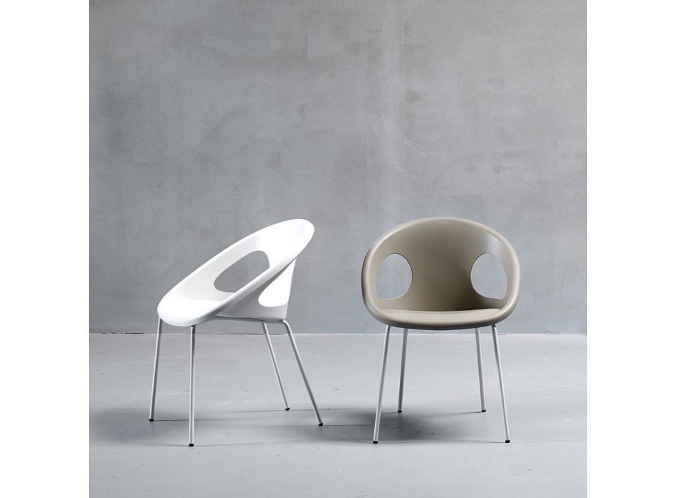 Technopolymerová jídelní židle Made in Italy 2 kusy - Yuri Viadurini