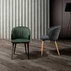 Židle do jídelny z elegantní moderní designové látky - Reginaldo Viadurini