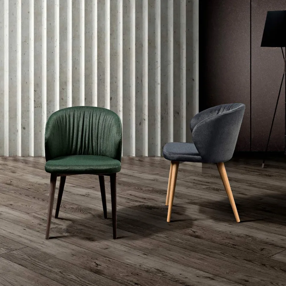 Židle do jídelny z elegantní moderní designové látky - Reginaldo Viadurini