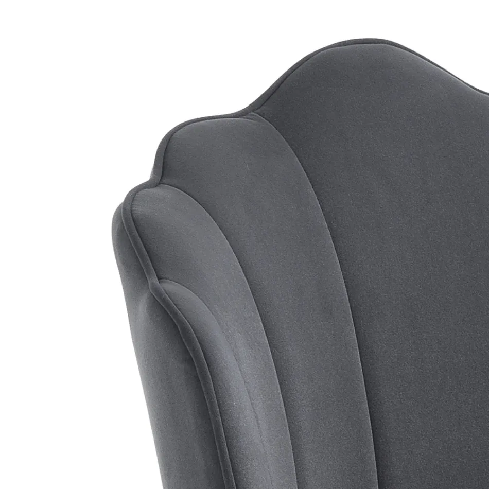 Židle do jídelny ve zlatém provedení z látky a kovu 4 kusy – rafinované Viadurini