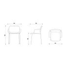 Židle do jídelny z látky a kovu Made in Italy 2 kusy - Sangria Viadurini