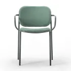 Židle do jídelny z látky a kovu Made in Italy 2 kusy - Sangria Viadurini