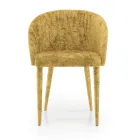 Židle do jídelny čalouněná látkou Made in Italy 4 kusy - Tagata Viadurini