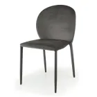 Židle do jídelny čalouněná sametem Made in Italy 4 kusy - Victory Viadurini