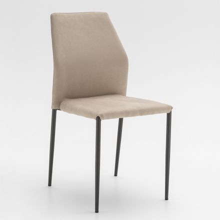 Sedací židle do jídelny z mikrovlákna Made in Italy, 2 kusy - Camelia Viadurini