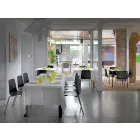 Vyrobeno v Itálii Kovová a polypropylenová jídelní židle, 4 kusy - Carlita Viadurini