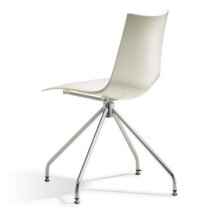 Otočná židle do obývacího pokoje z technopolymeru Made in Italy 2 kusy - Fedora Viadurini
