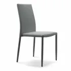 Stohovatelné křeslo do obývacího pokoje, polstrované a čalouněné ekokůží – Monamour Viadurini