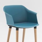 Židle do obývacího pokoje ze dřeva a polypropylenu Made in Italy, 4 kusy - Marbella Viadurini
