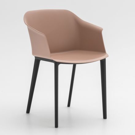 Židle do obývacího pokoje z barevného polypropylenu Made in Italy, 4 kusy - Marbella Viadurini