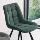 Židle do obývacího pokoje ze 4dílného čalouněného károvaného vzoru - Raggia Viadurini