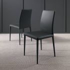Moderní židle do obývacího pokoje kov a ekokůže 2 kusy Made in Italy - Dorien Viadurini