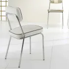 Židle ve stylu 50. let z umělé kůže s graffiti a bílým okrajem Unica Viadurini