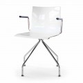 Kancelářská židle s ocelovými područkami a barevným designem recyklovaného sedadla - Verenza