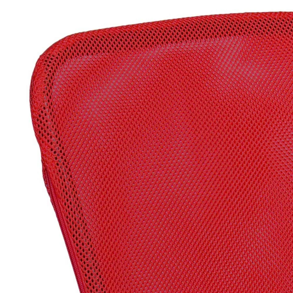 Kancelářská židle s područkami z oceli a barevného polyesteru - Barberina Viadurini