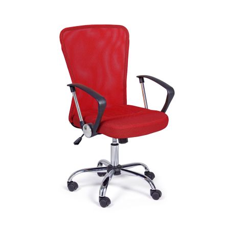 Kancelářská židle s područkami z oceli a barevného polyesteru - Barberina Viadurini