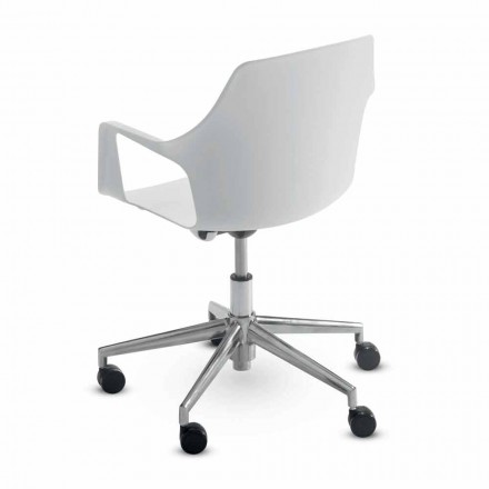 Kancelářská židle z hliníku a polypropylenu Vyrobeno v Itálii, 2 kusy - Charis Viadurini