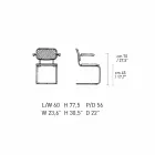 Slámová kancelářská židle s ocelovou a dřevěnou konstrukcí Made in Italy - Baviera Viadurini