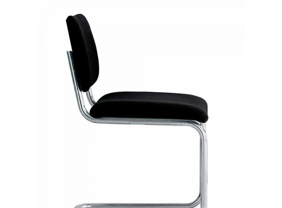 Kancelářská židle v kůži se strukturou z chromované oceli Made in Italy - Octant Viadurini