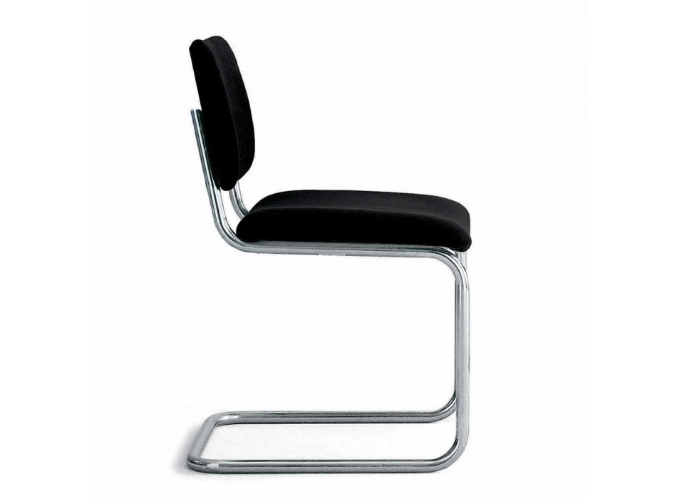 Kancelářská židle v kůži se strukturou z chromované oceli Made in Italy - Octant Viadurini