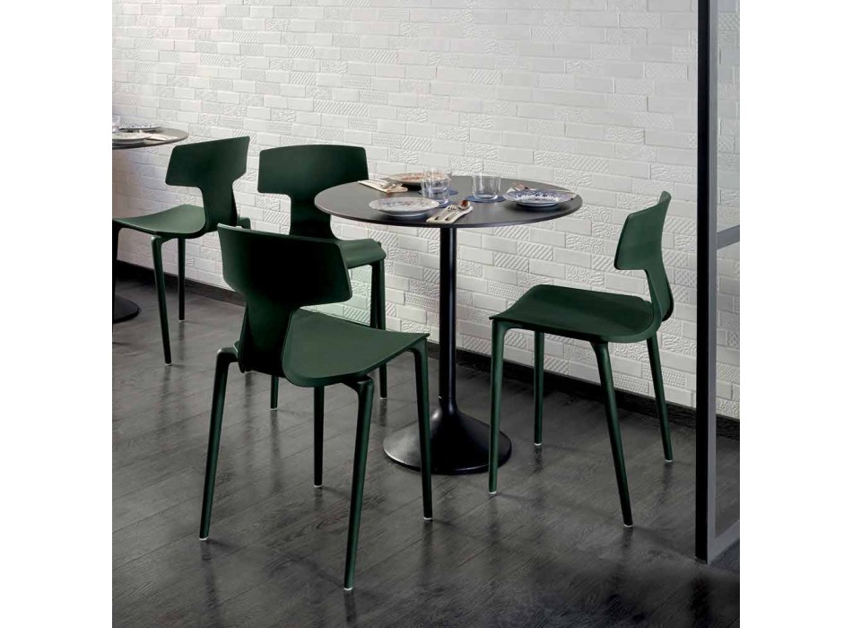 Venkovní stohovatelné židle z polypropylenu Vyrobeno v Itálii, 4 kusy - Claribel Viadurini
